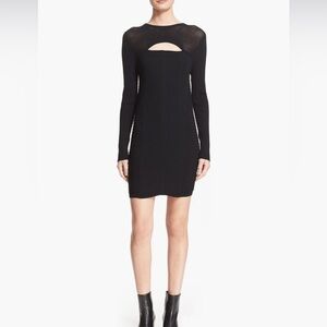 IRO Long Sleeve Jersey Knit Dress with Cutout